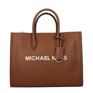 Bolso de mano de cuero marrón Michael Kors
