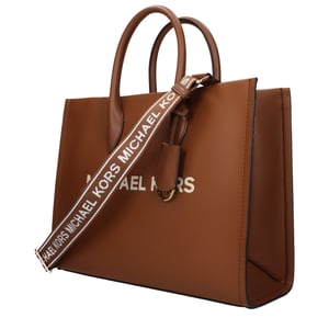 Bolso de mano de cuero marrón Michael Kors