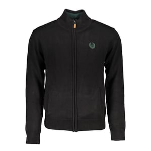 Cárdigan de algodón negro para hombre Gianmarco Venturi