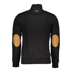 Cárdigan de algodón negro para hombre Gianmarco Venturi