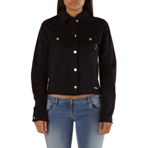 Chaqueta de mezclilla de algodón negro Met