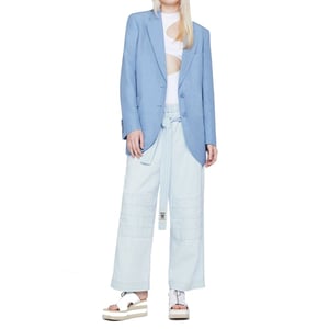 Pantalones Casual de Algodón Azul Stella McCartney