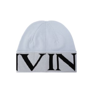 Gorro de lana virgen azul de Lanvin