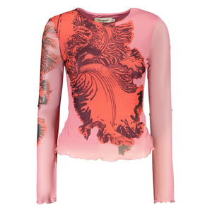 Camiseta de Mujer Viscosa Rosa Desigual