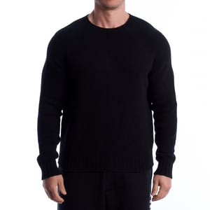 Suéter de Lana para Hombre con Logo Bordado PMHE027C99KNI001