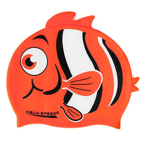 Gorro de baño para niños con estampado de Nemo | Gorro de silicona 3D fácil de poner para nadar