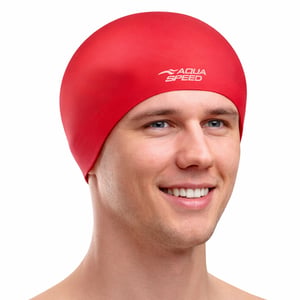 Gorro de natación de látex suave unisex para adultos | Gorro elástico y flexible cómodo