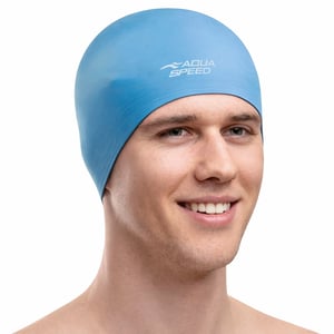 Gorro de natación de látex suave unisex para adultos | Gorro elástico cómodo y flexible