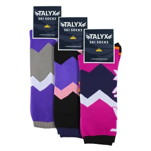 Paquete de 3 pares de calcetines de esquí para mujeres, acolchados, térmicos y que absorben la humedad, calcetines para deportes de invierno.