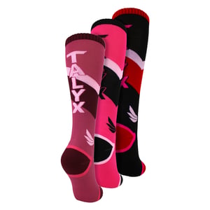 Paquete de 3 Calcetines de Esquí para Niñas con Almohadilla Térmica y Absorción de Humedad para Deportes de Invierno