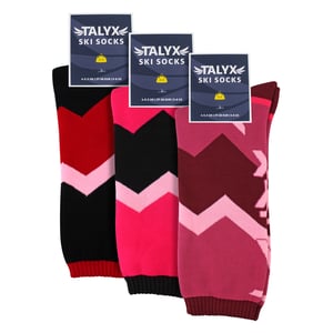 Paquete de 3 Calcetines de Esquí para Niñas con Almohadilla Térmica y Absorción de Humedad para Deportes de Invierno