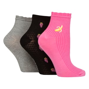 Paquete de 3 pares de calcetas para mujer con canalé y fruncido - Ajuste suave y elegante para el día a día