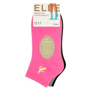 Paquete de 3 pares de calcetas para mujer con canalé y fruncido - Ajuste suave y elegante para el día a día