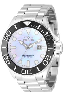Invicta Grand Diver 49153 Reloj de Hombre - Movimiento de Cuarzo - Acero Inoxidable con Esfera de Madreperla - 52 mm