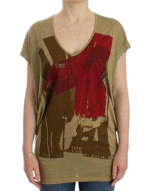 Camiseta de manga corta verde con estampado de Costume National