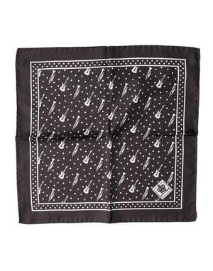 Pañuelo Bufanda Hombre Guitarra Trompeta Negra Dolce & Gabbana