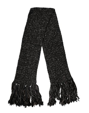 Foulard de lana negra con flecos de Dolce & Gabbana
