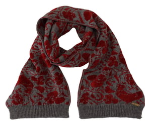GF Ferre Chal de punto rojo y gris para mujer