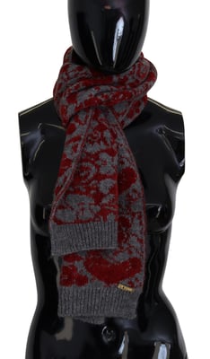 GF Ferre Chal de punto rojo y gris para mujer