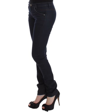 Pantalones de mezclilla ajustados de Ermanno Scervino en azul, pierna estrecha y stretch