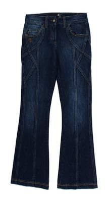 Jeans de algodón elástico azul Cavalli de cintura baja