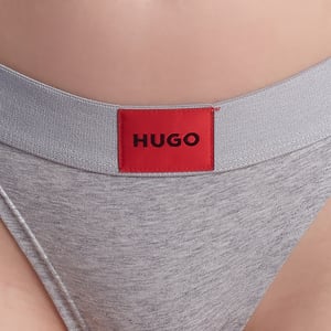 Tanga de algodón elástico para mujer con logo 50492326