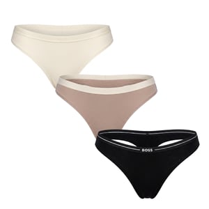 Paquete de 3 Tangas de Algodón Elástico para Mujer con Logo 50510030