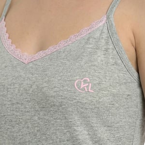 Camisón de Verano para Mujeres con Tirantes Finos en Algodón KL45300