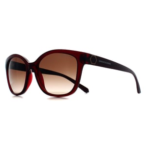 Armani Exchange Gafas de Sol Cat Eye para Mujer Brillantes Transparentes Rojo Marrón Degradado AX4127S