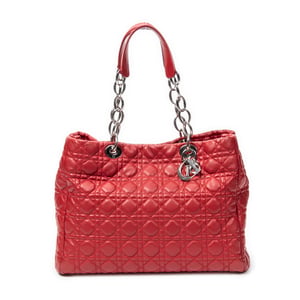 Dior Soft Shopping Tote  en  Red Cuero de ternero