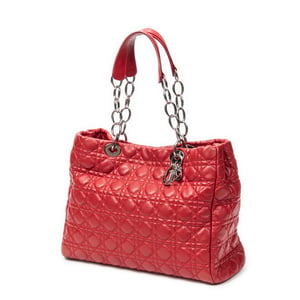 Dior Soft Shopping Tote  en  Red Cuero de ternero