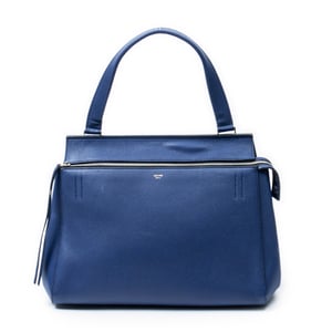 Celine Medium Edge Bag  en  Blue Cuero de ternero