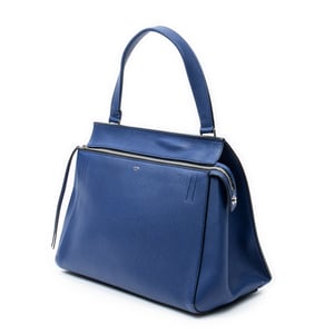 Celine Medium Edge Bag  en  Blue Cuero de ternero