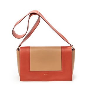 Celine Medium Frame Crossbody  en  naranja Cuero de ternero