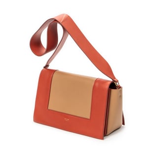 Celine Medium Frame Crossbody  en  naranja Cuero de ternero