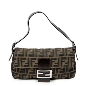 Fendi Baguette  en  caqui Lienzo