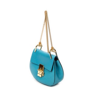 Chloé Mini Drew  en  Blue Cuero de ternero