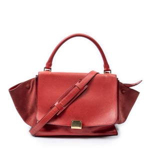 Celine Medium Trapeze  en  Red Cuero de ternero
