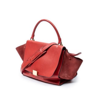 Celine Medium Trapeze  en  Red Cuero de ternero