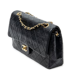 Chanel Classic Double Flap 26 en  negro Cuero de ternero
