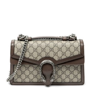 Gucci Dionysus Top Handle Chain Crossbody  en  beige Lienzo recubierto