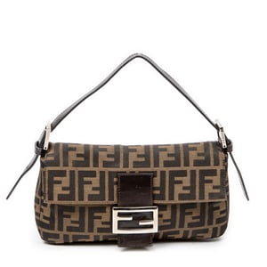 Fendi Baguette  en  marrón Lienzo