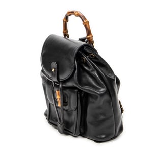 Gucci Mini Bamboo Backpack  en  negro Cuero de ternero