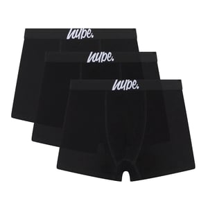 Paquete de 3 Boxer para Niños Negros, Ropa Interior Suave y Transpirable
