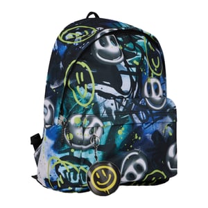 Mochila para Niños Multi Visionaria con Estampado de Graffiti | Mochila Escolar de 18L con Compartimento para Laptop