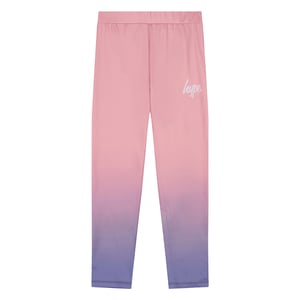 Mallas para niñas en rosa pastel degradado, elásticas, casuales y de ajuste suave.