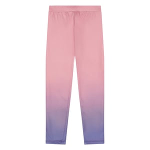 Mallas para niñas en rosa pastel degradado, elásticas, casuales y de ajuste suave.