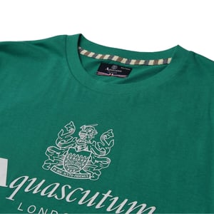 Camiseta Básica Aquascutum Active Beach Con Logotipo Grande Verde