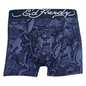 5 Paquete de Boxer de Hombre de Algodón Elástico con Cintura Elástica Ricos en Algodón Azul