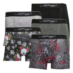 Pack de 5 Boxers de Algodón Elasticado para Hombre con Cintura Elástica